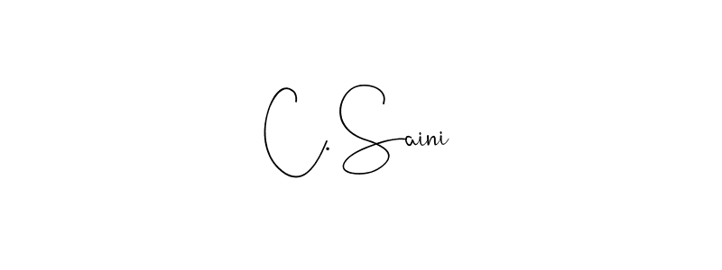 Design your own signature with our free online signature maker. With this signature software, you can create a handwritten (Andilay-7BmLP) signature for name C. Saini. C. Saini signature style 4 images and pictures png