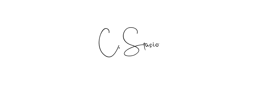 Design your own signature with our free online signature maker. With this signature software, you can create a handwritten (Andilay-7BmLP) signature for name C. Stasio. C. Stasio signature style 4 images and pictures png