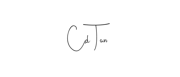 Design your own signature with our free online signature maker. With this signature software, you can create a handwritten (Andilay-7BmLP) signature for name C.d Tan. C.d Tan signature style 4 images and pictures png