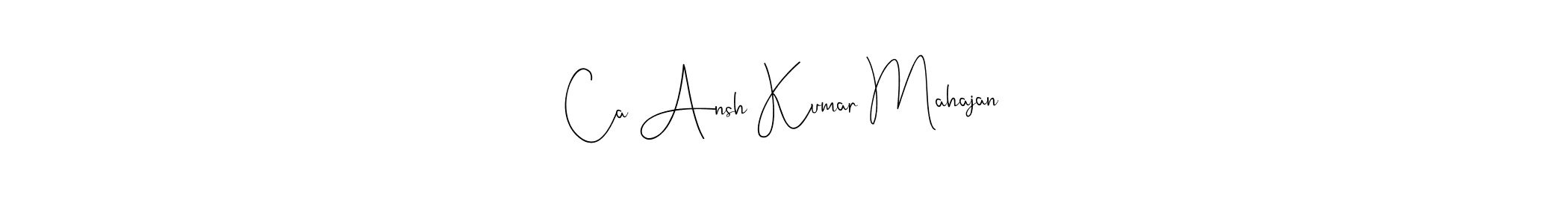 Use a signature maker to create a handwritten signature online. With this signature software, you can design (Andilay-7BmLP) your own signature for name Ca Ansh Kumar Mahajan. Ca Ansh Kumar Mahajan signature style 4 images and pictures png
