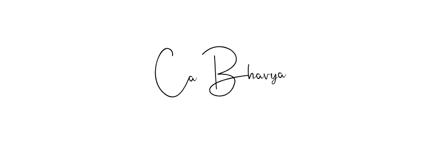 Make a beautiful signature design for name Ca Bhavya. With this signature (Andilay-7BmLP) style, you can create a handwritten signature for free. Ca Bhavya signature style 4 images and pictures png