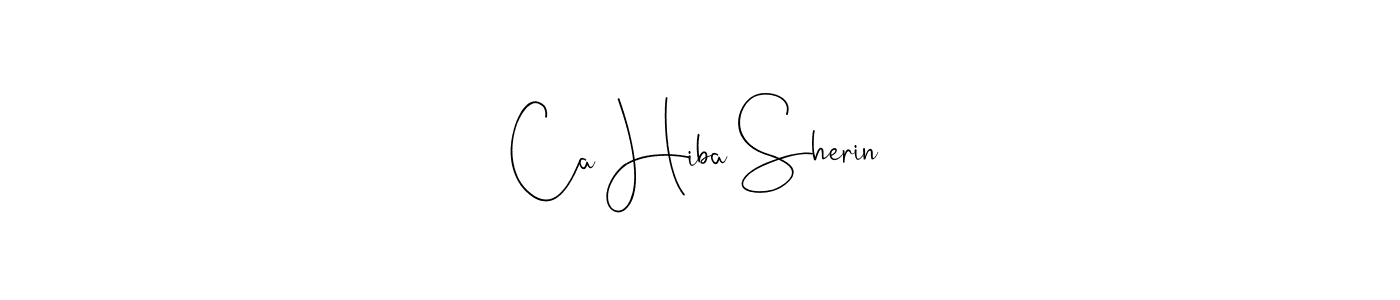 How to Draw Ca Hiba Sherin signature style? Andilay-7BmLP is a latest design signature styles for name Ca Hiba Sherin. Ca Hiba Sherin signature style 4 images and pictures png