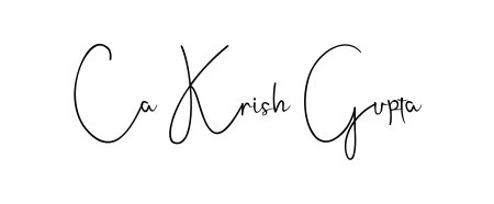 Designed for modern professionals: Ca Krish Gupta name signature crafted with Andilay-7BmLP script. Ready for digital PDF workflows. Ca Krish Gupta signature style 4 images and pictures png