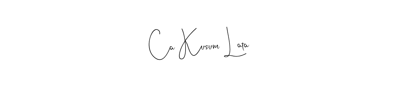 Best and Professional Signature Style for Ca Kusum Lata. Andilay-7BmLP Best Signature Style Collection. Ca Kusum Lata signature style 4 images and pictures png