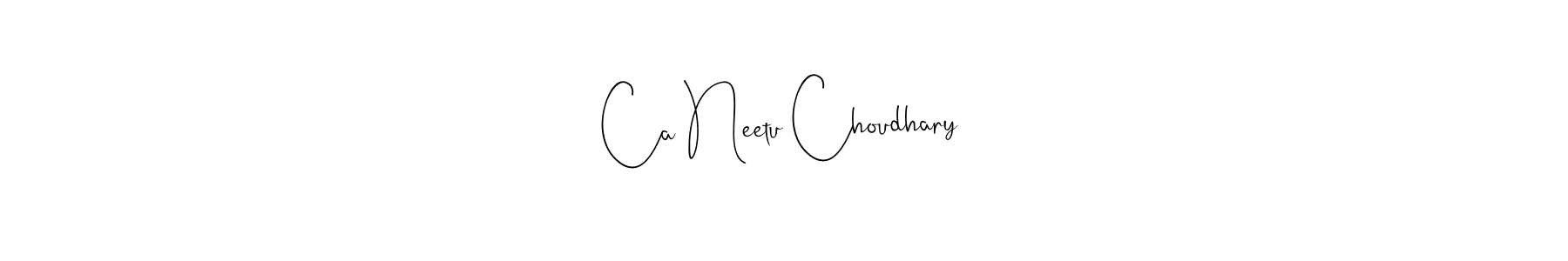 This is the best signature style for the Ca Neetu Choudhary name. Also you like these signature font (Andilay-7BmLP). Mix name signature. Ca Neetu Choudhary signature style 4 images and pictures png