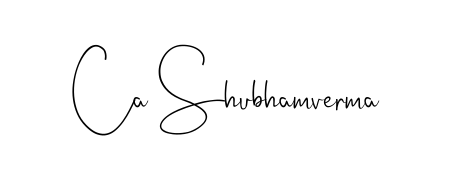 Discover how Ca Shubhamverma looks in an executive cursive font (Andilay-7BmLP). Perfect for legal documents, invoices, and certificates. Ca Shubhamverma signature style 4 images and pictures png