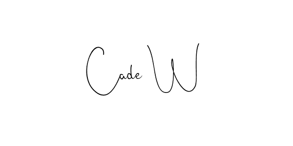 Also You can easily find your signature by using the search form. We will create Cade W name handwritten signature images for you free of cost using Andilay-7BmLP sign style. Cade W signature style 4 images and pictures png