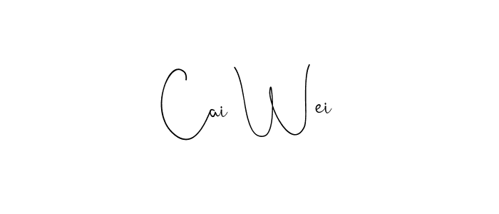 Cai Wei stylish signature style. Best Handwritten Sign (Andilay-7BmLP) for my name. Handwritten Signature Collection Ideas for my name Cai Wei. Cai Wei signature style 4 images and pictures png