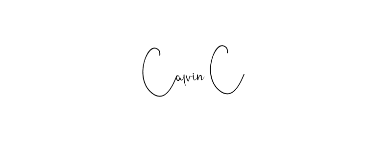 How to make Calvin C name signature. Use Andilay-7BmLP style for creating short signs online. This is the latest handwritten sign. Calvin C signature style 4 images and pictures png