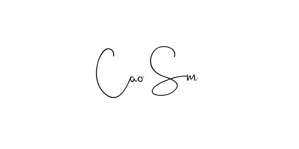 Create a beautiful signature design for name Cao Sm. With this signature (Andilay-7BmLP) fonts, you can make a handwritten signature for free. Cao Sm signature style 4 images and pictures png