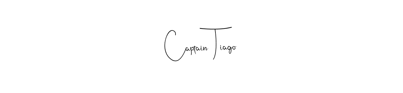 Also You can easily find your signature by using the search form. We will create Captain Tiago name handwritten signature images for you free of cost using Andilay-7BmLP sign style. Captain Tiago signature style 4 images and pictures png