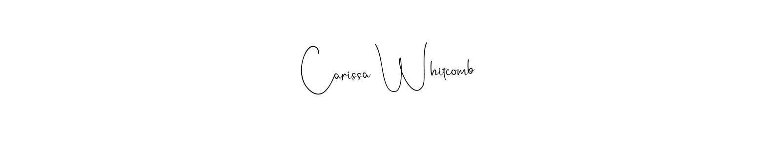 Make a beautiful signature design for name Carissa Whitcomb. Use this online signature maker to create a handwritten signature for free. Carissa Whitcomb signature style 4 images and pictures png