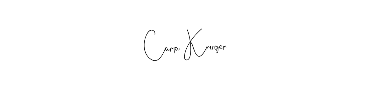 Create a beautiful signature design for name Carla Kruger. With this signature (Andilay-7BmLP) fonts, you can make a handwritten signature for free. Carla Kruger signature style 4 images and pictures png