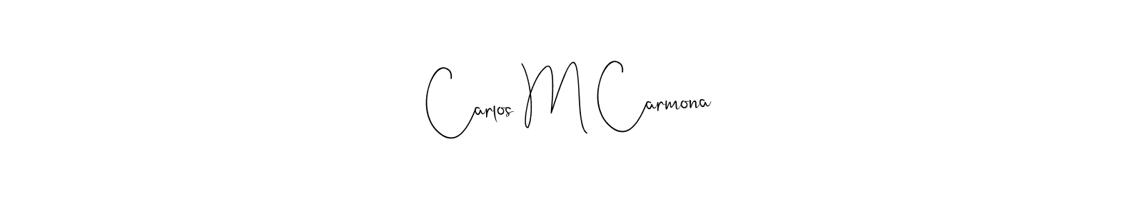 Also we have Carlos M Carmona name is the best signature style. Create professional handwritten signature collection using Andilay-7BmLP autograph style. Carlos M Carmona signature style 4 images and pictures png