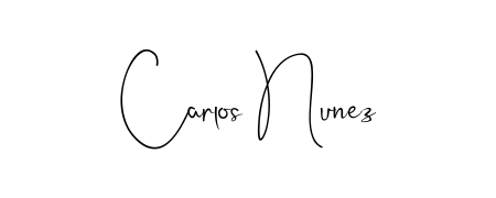 Designed for modern professionals: Carlos Nunez name signature crafted with Andilay-7BmLP script. Ready for digital PDF workflows. Carlos Nunez signature style 4 images and pictures png