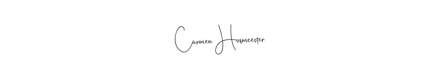 Make a beautiful signature design for name Carmen Hofmeester. With this signature (Andilay-7BmLP) style, you can create a handwritten signature for free. Carmen Hofmeester signature style 4 images and pictures png