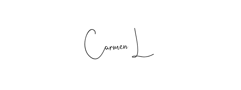 Make a short Carmen L signature style. Manage your documents anywhere anytime using Andilay-7BmLP. Create and add eSignatures, submit forms, share and send files easily. Carmen L signature style 4 images and pictures png