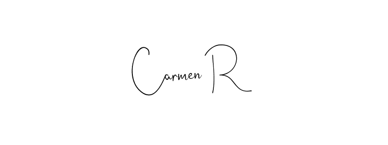 Make a beautiful signature design for name Carmen R. Use this online signature maker to create a handwritten signature for free. Carmen R signature style 4 images and pictures png