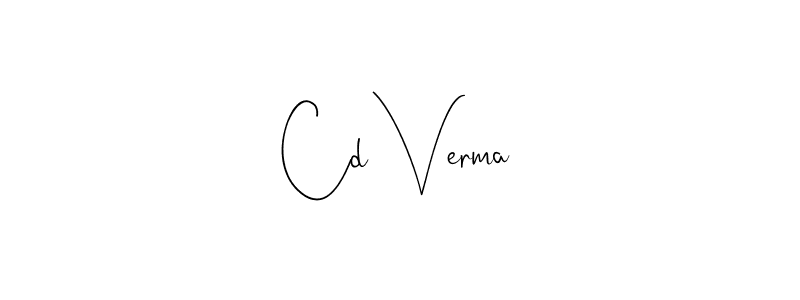 How to make Cd Verma name signature. Use Andilay-7BmLP style for creating short signs online. This is the latest handwritten sign. Cd Verma signature style 4 images and pictures png