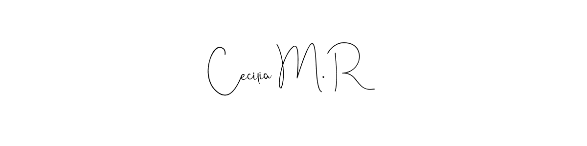 Similarly Andilay-7BmLP is the best handwritten signature design. Signature creator online .You can use it as an online autograph creator for name Cecilia M. R. Cecilia M. R signature style 4 images and pictures png