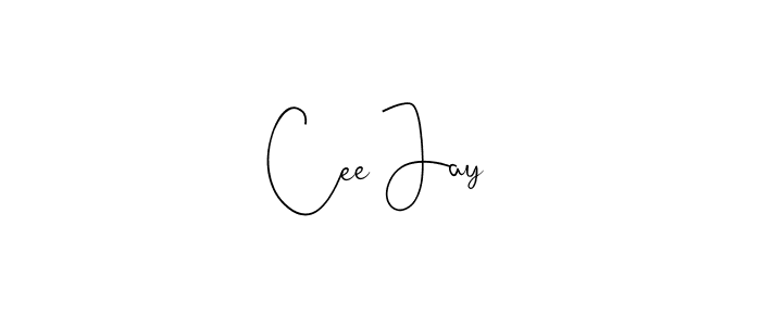 Create a beautiful signature design for name Cee Jay. With this signature (Andilay-7BmLP) fonts, you can make a handwritten signature for free. Cee Jay signature style 4 images and pictures png