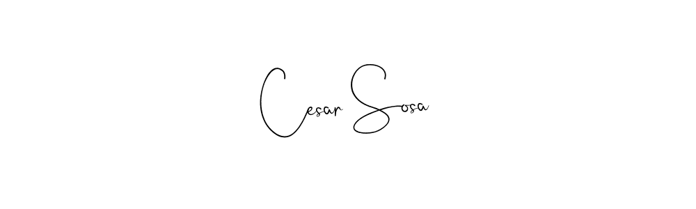 You should practise on your own different ways (Andilay-7BmLP) to write your name (Cesar Sosa) in signature. don't let someone else do it for you. Cesar Sosa signature style 4 images and pictures png