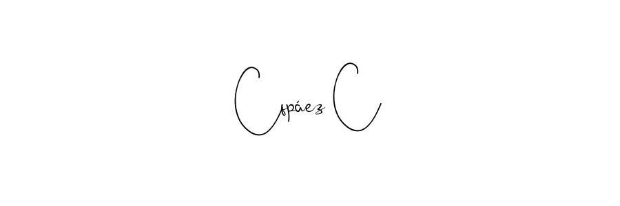 How to make Cfpáez C signature? Andilay-7BmLP is a professional autograph style. Create handwritten signature for Cfpáez C name. Cfpáez C signature style 4 images and pictures png