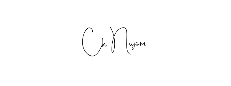 Also You can easily find your signature by using the search form. We will create Ch Najam name handwritten signature images for you free of cost using Andilay-7BmLP sign style. Ch Najam signature style 4 images and pictures png
