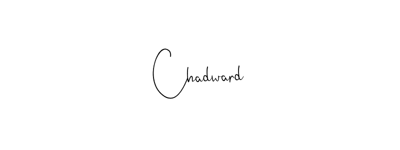 How to make Chadward name signature. Use Andilay-7BmLP style for creating short signs online. This is the latest handwritten sign. Chadward signature style 4 images and pictures png