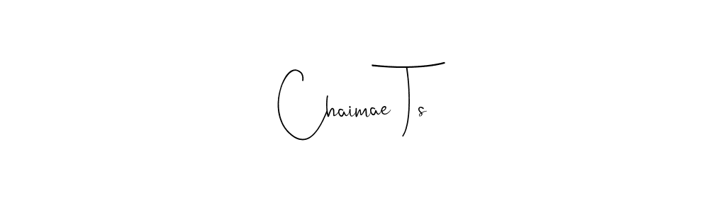 This is the best signature style for the Chaimae Ts name. Also you like these signature font (Andilay-7BmLP). Mix name signature. Chaimae Ts signature style 4 images and pictures png