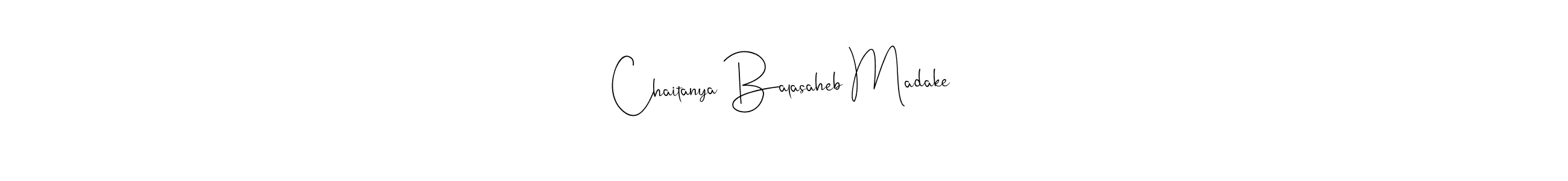 The best way (Andilay-7BmLP) to make a short signature is to pick only two or three words in your name. The name Chaitanya Balasaheb Madake include a total of six letters. For converting this name. Chaitanya Balasaheb Madake signature style 4 images and pictures png