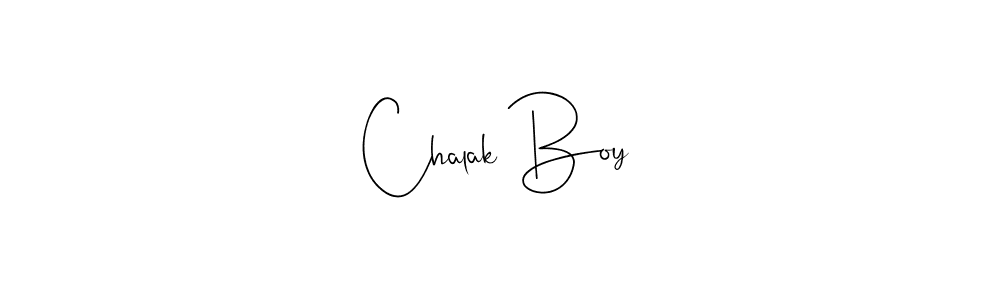 How to make Chalak Boy name signature. Use Andilay-7BmLP style for creating short signs online. This is the latest handwritten sign. Chalak Boy signature style 4 images and pictures png