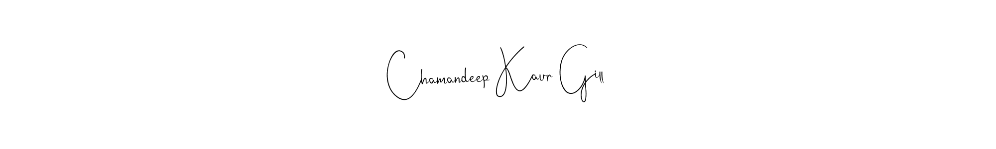 Andilay-7BmLP is a professional signature style that is perfect for those who want to add a touch of class to their signature. It is also a great choice for those who want to make their signature more unique. Get Chamandeep Kaur Gill name to fancy signature for free. Chamandeep Kaur Gill signature style 4 images and pictures png