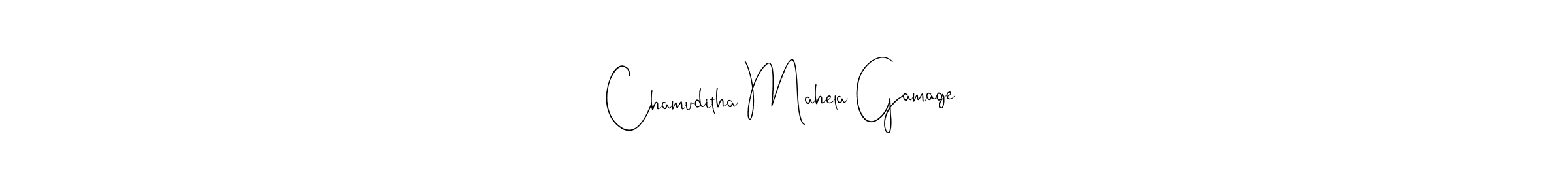 It looks lik you need a new signature style for name Chamuditha Mahela Gamage. Design unique handwritten (Andilay-7BmLP) signature with our free signature maker in just a few clicks. Chamuditha Mahela Gamage signature style 4 images and pictures png