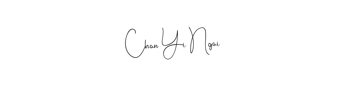 The best way (Andilay-7BmLP) to make a short signature is to pick only two or three words in your name. The name Chan Yi Ngai include a total of six letters. For converting this name. Chan Yi Ngai signature style 4 images and pictures png