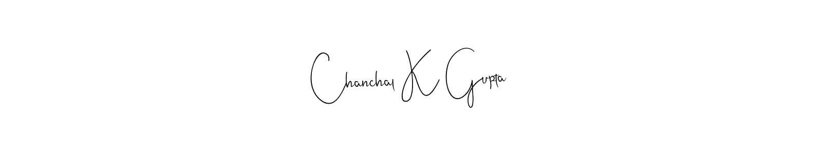 Make a beautiful signature design for name Chanchal K Gupta. Use this online signature maker to create a handwritten signature for free. Chanchal K Gupta signature style 4 images and pictures png