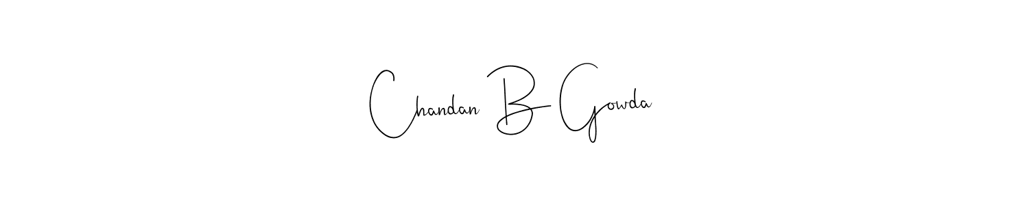 Also we have Chandan B Gowda name is the best signature style. Create professional handwritten signature collection using Andilay-7BmLP autograph style. Chandan B Gowda signature style 4 images and pictures png