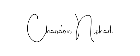 A classic penmanship look for Chandan Nishad. The Andilay-7BmLP font brings timeless elegance and confidence to every signed document. Chandan Nishad signature style 4 images and pictures png