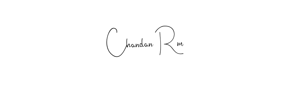 How to make Chandan Rm name signature. Use Andilay-7BmLP style for creating short signs online. This is the latest handwritten sign. Chandan Rm signature style 4 images and pictures png