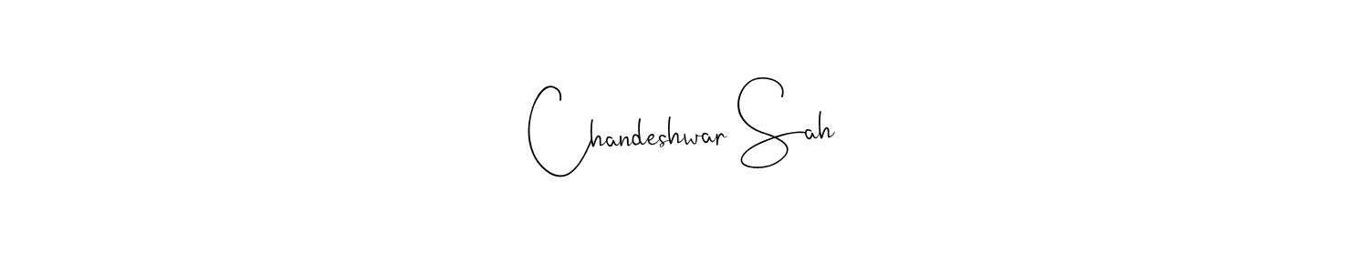 You should practise on your own different ways (Andilay-7BmLP) to write your name (Chandeshwar Sah) in signature. don't let someone else do it for you. Chandeshwar Sah signature style 4 images and pictures png