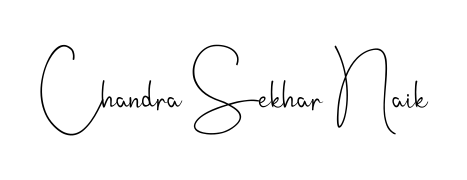 The Andilay-7BmLP font transforms the name Chandra Sekhar Naik into an executive sign with sharp precision and distinguished character. Chandra Sekhar Naik signature style 4 images and pictures png
