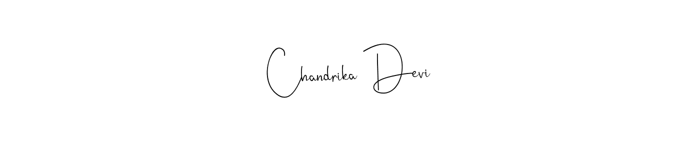 It looks lik you need a new signature style for name Chandrika Devi. Design unique handwritten (Andilay-7BmLP) signature with our free signature maker in just a few clicks. Chandrika Devi signature style 4 images and pictures png