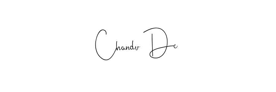 How to make Chandu Dc name signature. Use Andilay-7BmLP style for creating short signs online. This is the latest handwritten sign. Chandu Dc signature style 4 images and pictures png