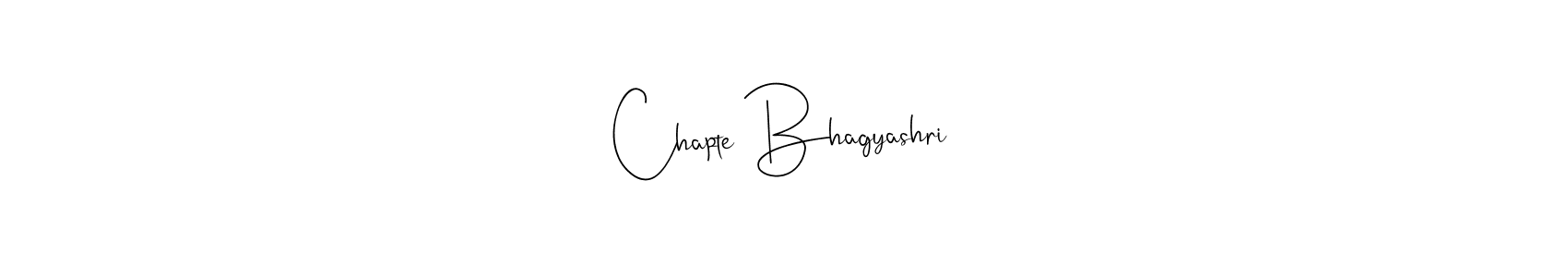 Design your own signature with our free online signature maker. With this signature software, you can create a handwritten (Andilay-7BmLP) signature for name Chapte Bhagyashri. Chapte Bhagyashri signature style 4 images and pictures png