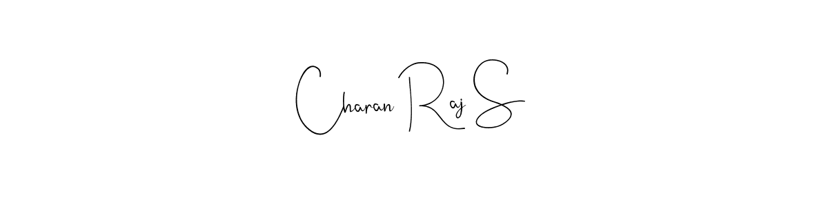 Design your own signature with our free online signature maker. With this signature software, you can create a handwritten (Andilay-7BmLP) signature for name Charan Raj S. Charan Raj S signature style 4 images and pictures png