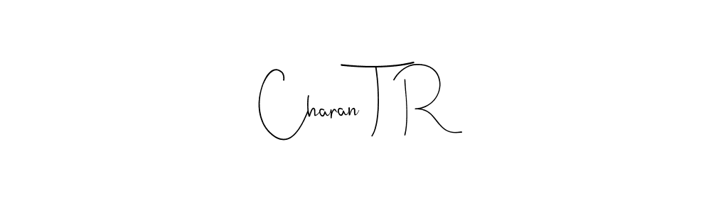 See photos of Charan T R official signature by Spectra . Check more albums & portfolios. Read reviews & check more about Andilay-7BmLP font. Charan T R signature style 4 images and pictures png