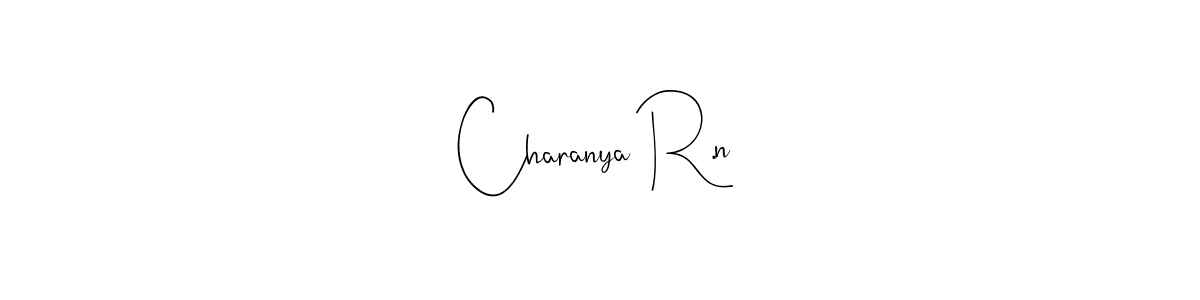 Create a beautiful signature design for name Charanya R.n. With this signature (Andilay-7BmLP) fonts, you can make a handwritten signature for free. Charanya R.n signature style 4 images and pictures png