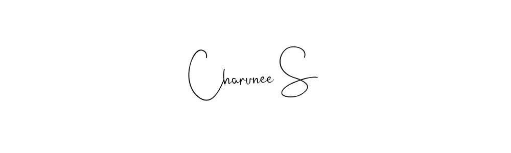 Also we have Charunee S name is the best signature style. Create professional handwritten signature collection using Andilay-7BmLP autograph style. Charunee S signature style 4 images and pictures png