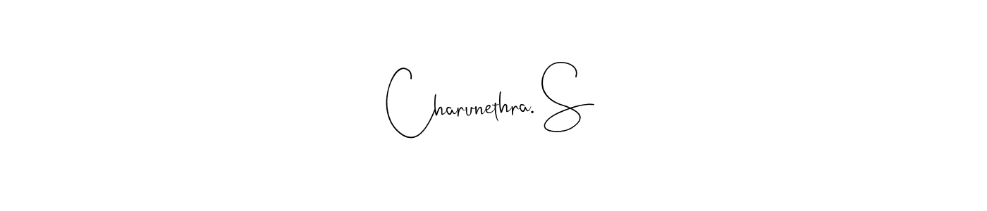 Make a beautiful signature design for name Charunethra. S. With this signature (Andilay-7BmLP) style, you can create a handwritten signature for free. Charunethra. S signature style 4 images and pictures png