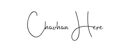 Designed for modern professionals: Chauhan Here name signature crafted with Andilay-7BmLP script. Ready for digital PDF workflows. Chauhan Here signature style 4 images and pictures png